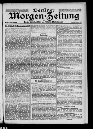 Berliner Morgenzeitung vom 18.04.1909