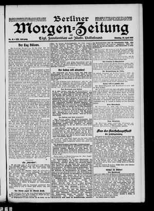 Berliner Morgen-Zeitung vom 20.04.1909