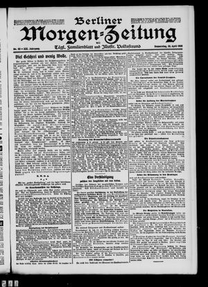 Berliner Morgen-Zeitung vom 22.04.1909