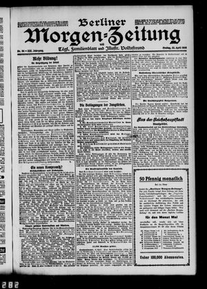 Berliner Morgen-Zeitung vom 23.04.1909