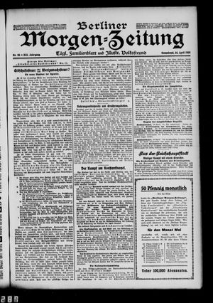 Berliner Morgen-Zeitung vom 24.04.1909