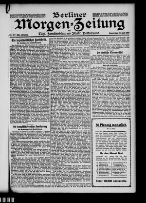 Berliner Morgen-Zeitung vom 29.04.1909