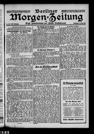 Berliner Morgen-Zeitung vom 22.05.1909
