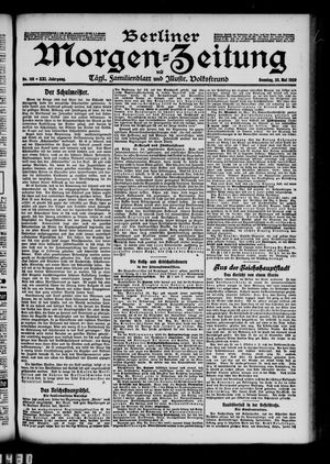 Berliner Morgen-Zeitung vom 23.05.1909