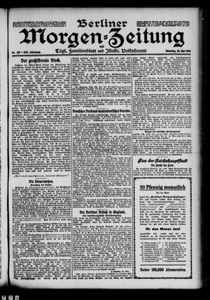 Berliner Morgen-Zeitung vom 25.05.1909