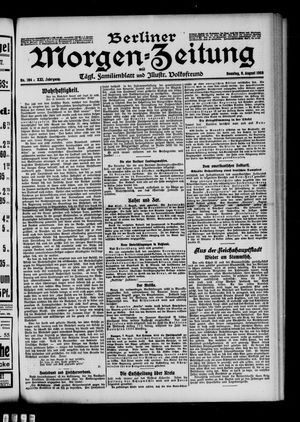 Berliner Morgen-Zeitung on Aug 8, 1909