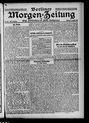 Berliner Morgen-Zeitung vom 15.08.1909