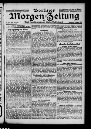Berliner Morgen-Zeitung vom 21.08.1909