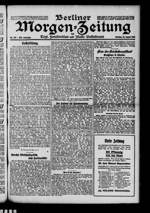 Berliner Morgen-Zeitung vom 22.08.1909