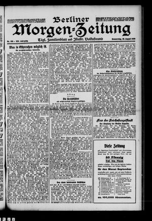 Berliner Morgen-Zeitung vom 26.08.1909