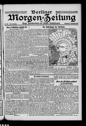 Berliner Morgen-Zeitung vom 04.09.1909