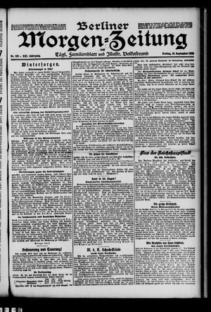 Berliner Morgen-Zeitung vom 10.09.1909