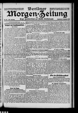 Berliner Morgen-Zeitung vom 11.09.1909