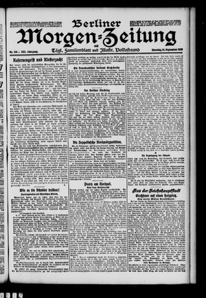 Berliner Morgen-Zeitung vom 14.09.1909