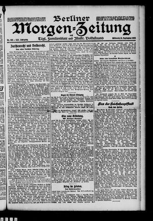 Berliner Morgen-Zeitung vom 16.09.1909