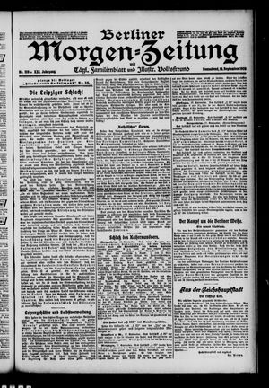 Berliner Morgen-Zeitung vom 18.09.1909