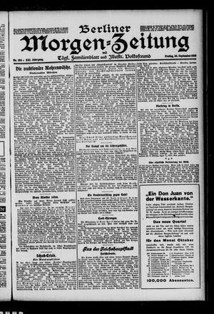 Berliner Morgen-Zeitung vom 24.09.1909