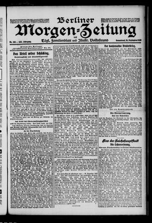 Berliner Morgen-Zeitung vom 25.09.1909