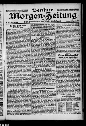 Berliner Morgen-Zeitung vom 26.09.1909