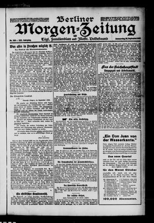 Berliner Morgen-Zeitung vom 30.09.1909