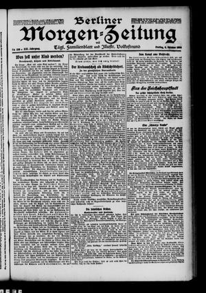 Berliner Morgen-Zeitung vom 08.10.1909