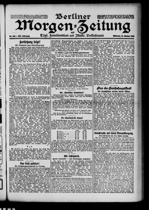 Berliner Morgen-Zeitung vom 13.10.1909