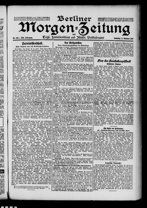 Berliner Morgen-Zeitung vom 17.10.1909
