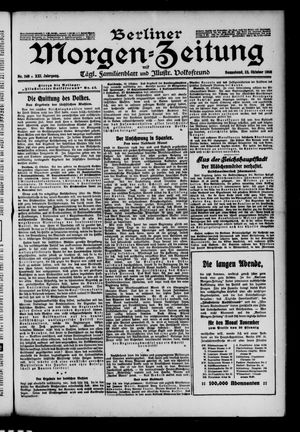 Berliner Morgen-Zeitung vom 23.10.1909