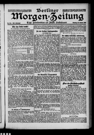 Berliner Morgen-Zeitung vom 26.10.1909
