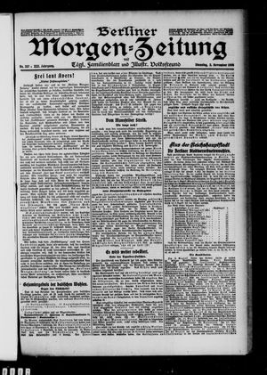 Berliner Morgen-Zeitung vom 02.11.1909