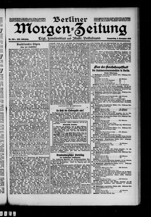 Berliner Morgen-Zeitung vom 04.11.1909