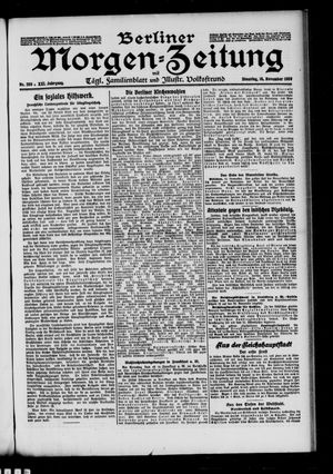 Berliner Morgen-Zeitung vom 15.11.1909