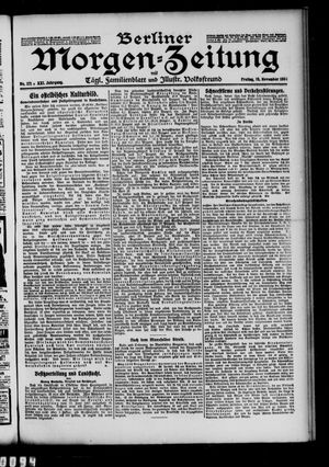 Berliner Morgen-Zeitung vom 19.11.1909