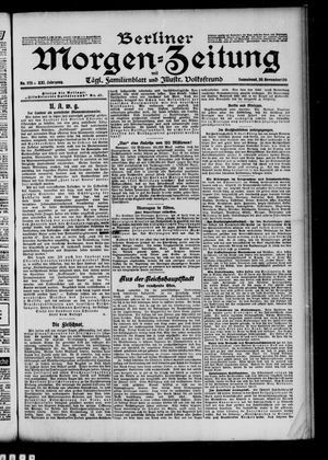 Berliner Morgen-Zeitung vom 20.11.1909