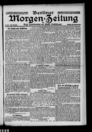 Berliner Morgen-Zeitung vom 23.11.1909
