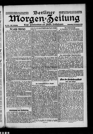 Berliner Morgen-Zeitung vom 25.11.1909