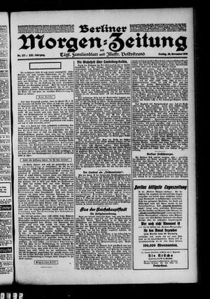 Berliner Morgen-Zeitung vom 26.11.1909