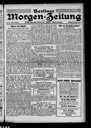 Berliner Morgen-Zeitung vom 28.11.1909