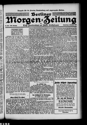 Berliner Morgen-Zeitung vom 02.12.1909