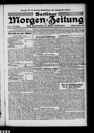 Berliner Morgen-Zeitung vom 24.12.1909