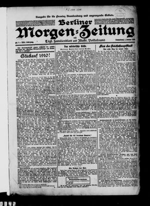 Berliner Morgen-Zeitung vom 01.01.1910