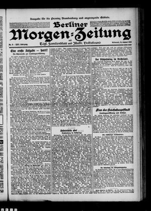 Berliner Morgenzeitung vom 12.01.1910