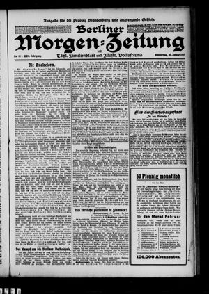 Berliner Morgenzeitung vom 20.01.1910