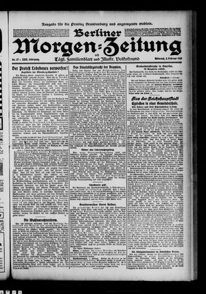 Berliner Morgenzeitung vom 02.02.1910