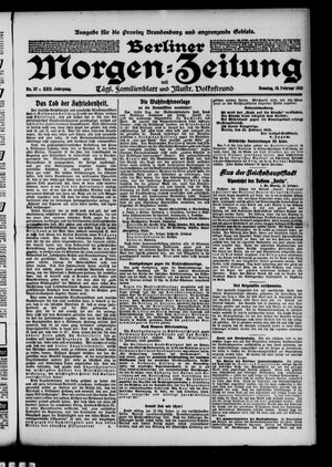 Berliner Morgenzeitung vom 13.02.1910