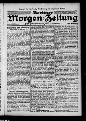 Berliner Morgenzeitung vom 18.02.1910