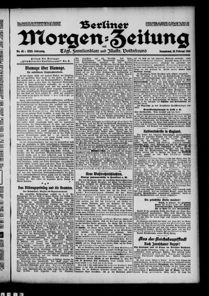 Berliner Morgenzeitung vom 19.02.1910