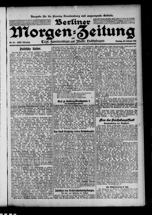 Berliner Morgen-Zeitung vom 20.02.1910