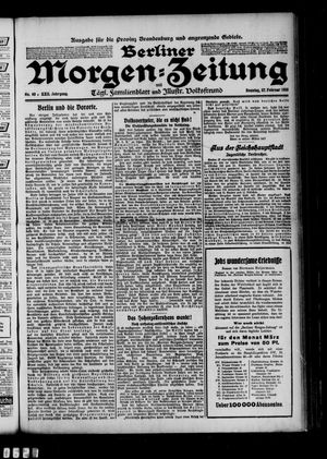 Berliner Morgenzeitung vom 27.02.1910