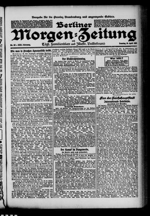 Berliner Morgenzeitung vom 10.04.1910